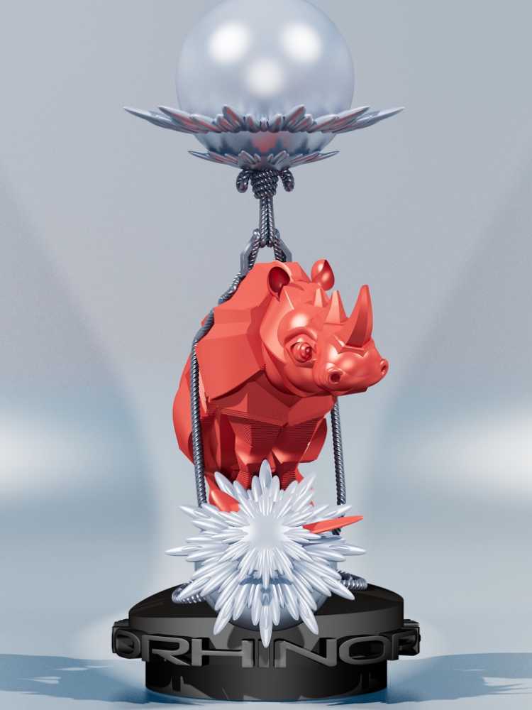 OZ.ANIMAUX RHINO HORLOGE rhinocéros