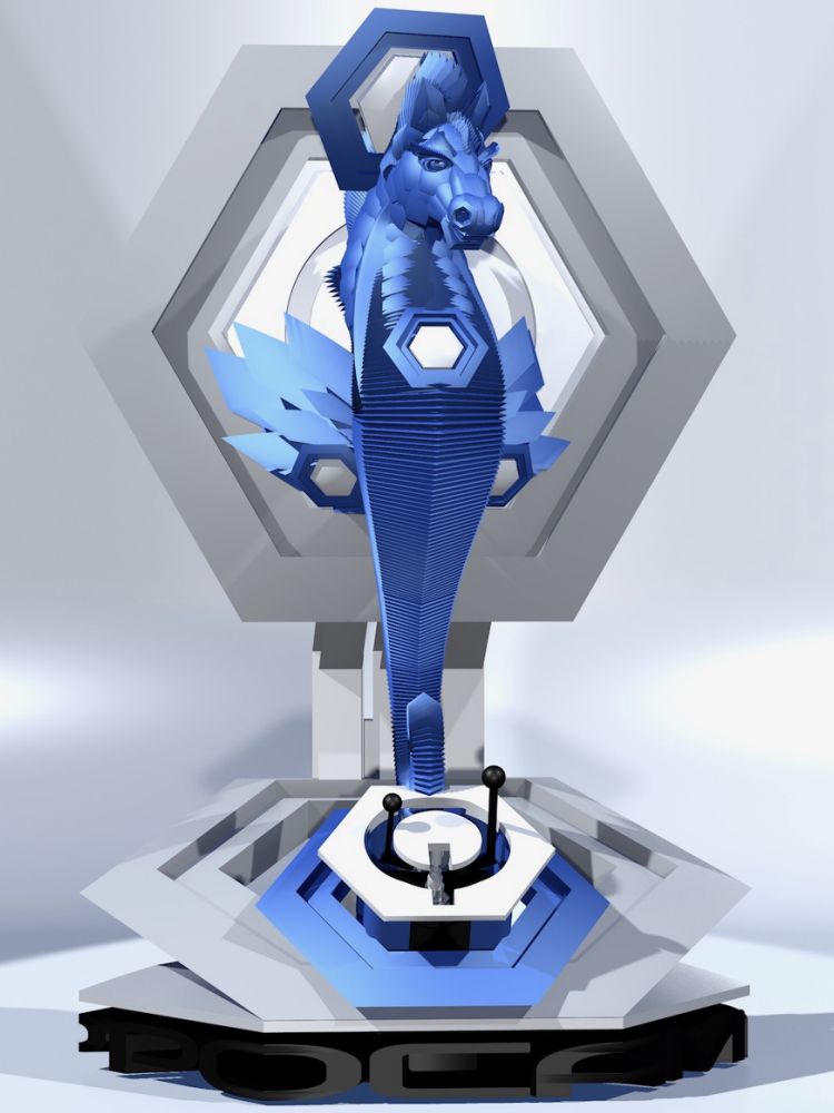 OZ.ANIMAUX HYPPOCAMPO HORLOGE