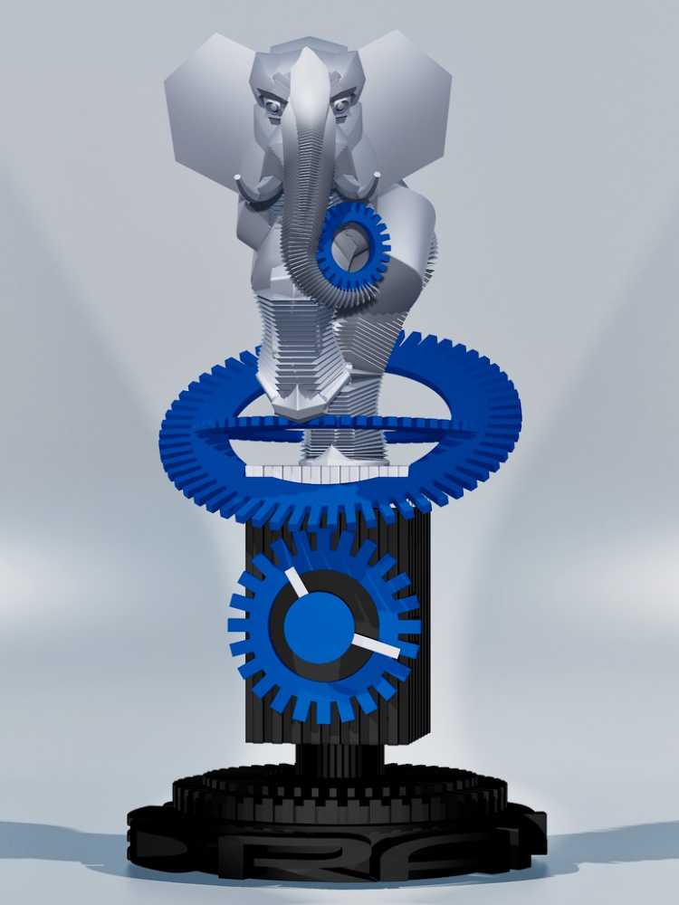 OZ.ANIMAUX 'MEDRANO' HORLOGE éléphant
